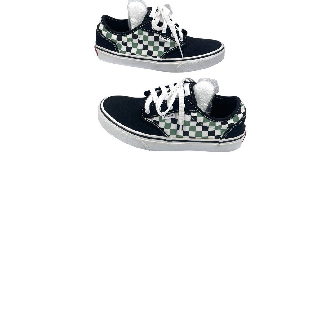 Vans Youth Checkerboard Black Green Skate Shoes Size 5Y Casual